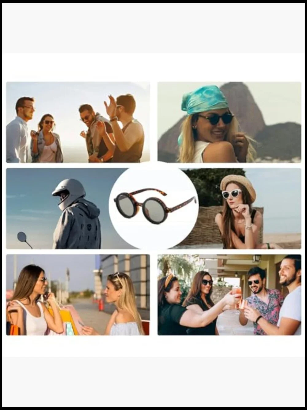 Polarized Round Adjustable Tint Sunglasses UV400 Protection Driving Outdoor